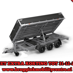 HAPERT | HM-3+ | 405x200 | 3500KG | 185/70R13 | 3 ASSEN 1800 KG PARABOOLVERING | INCL. SCHOKBREKERS ZWART